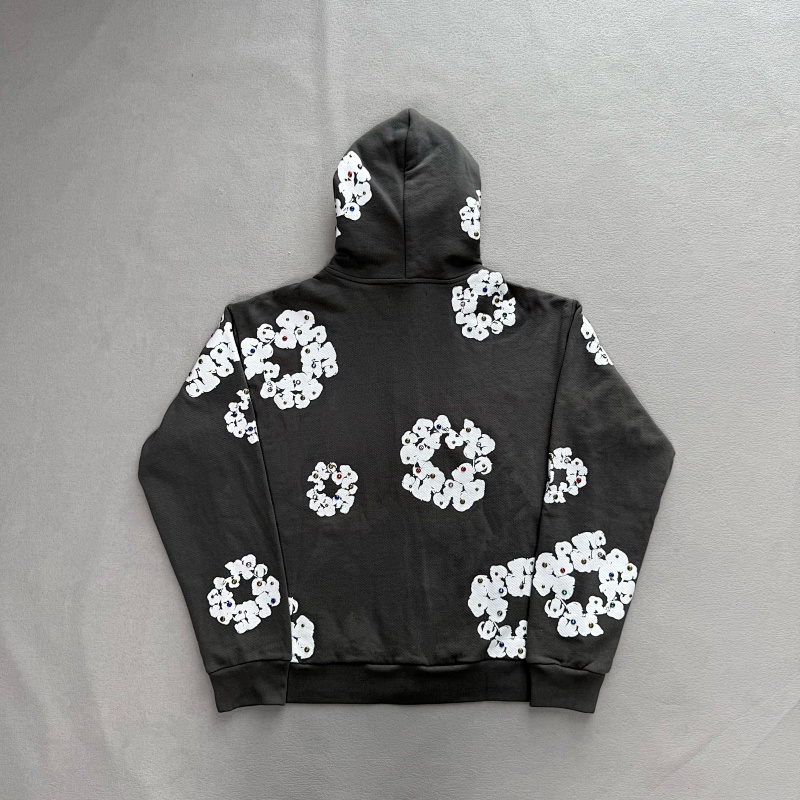 Rhinestone Cotton Wreath Zip Hoodie＆Pants 11