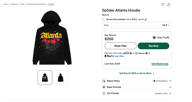 Sp5der Atlanta Hoodie 7