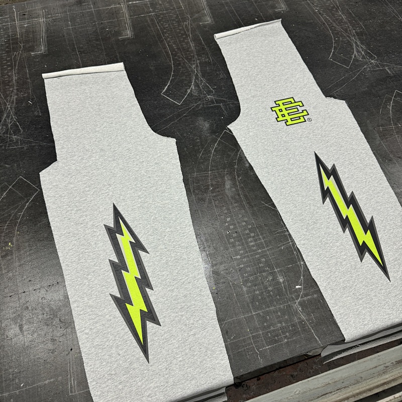 Eric Emanuel Ee Basic Hoodie Gray/Lime Bolt 24FW 11