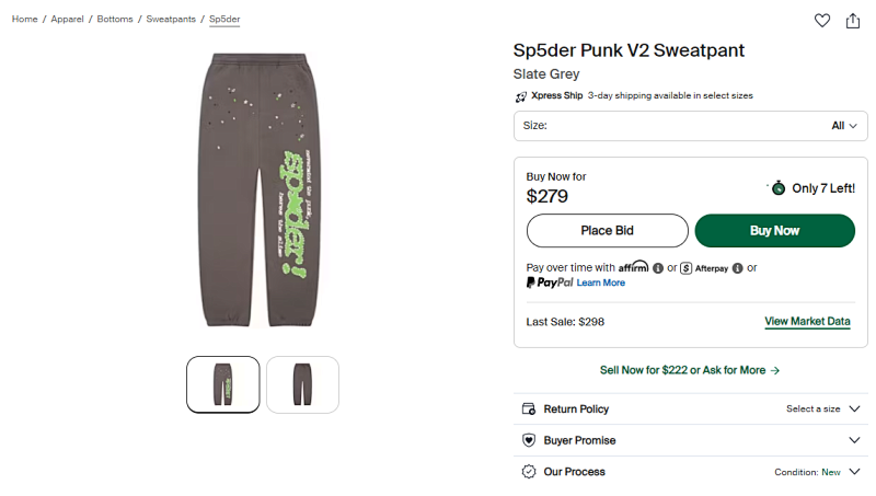 Sp5der Punk V2 Slate Grey 2