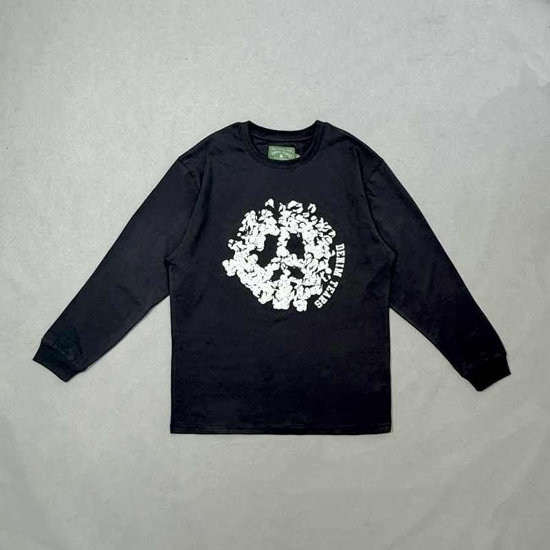 Denim Tears Peace Wreath Long Sleeve Tee Black 4