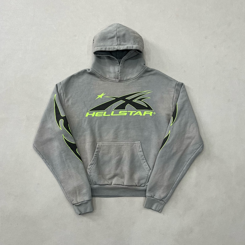 Hellstar Sports Core Logo Hoodie 'Grey' 3