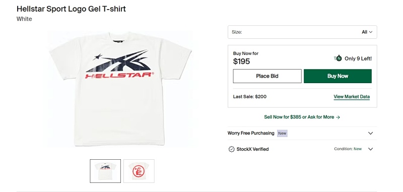 Hell Star Sport Logo Gel T-shirt 3