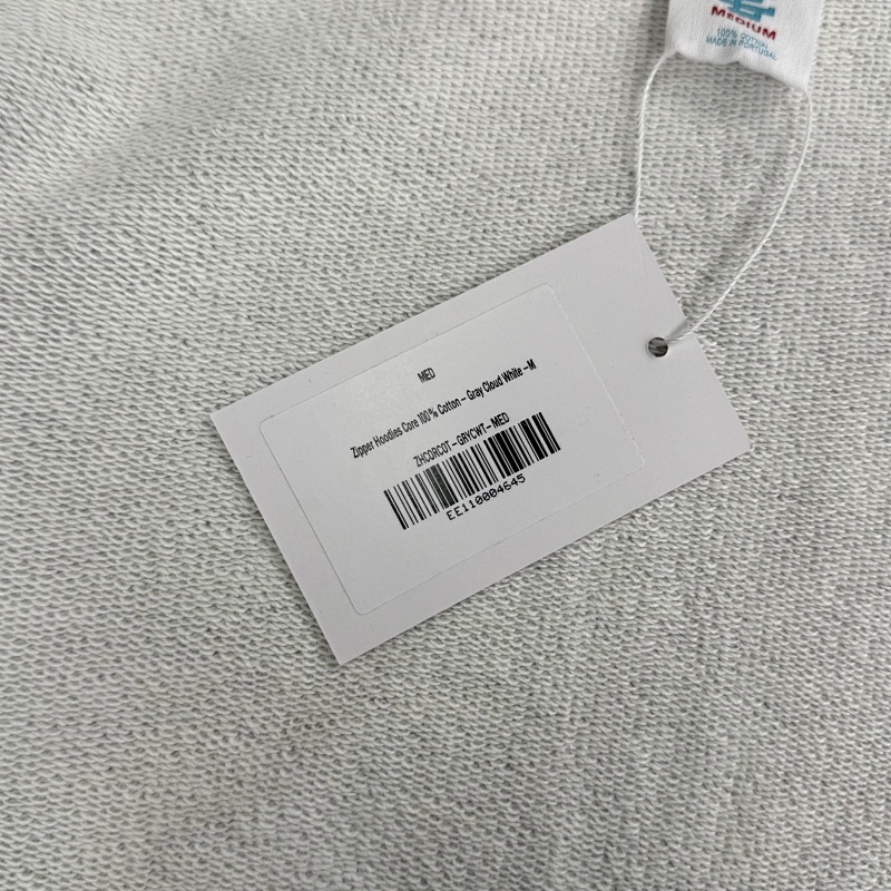 Ee Basic Zip Up Hoodie Fw24 Grey/White 9