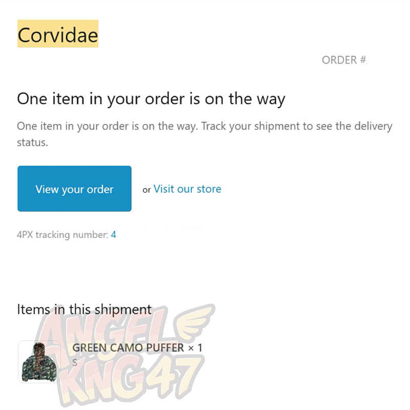 Corvidae Snow Camo Puffer Jacket 4