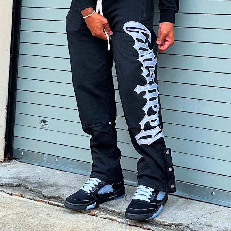Black/Silver Satin Og Logo Sweatsuit V2 Godspeed 10