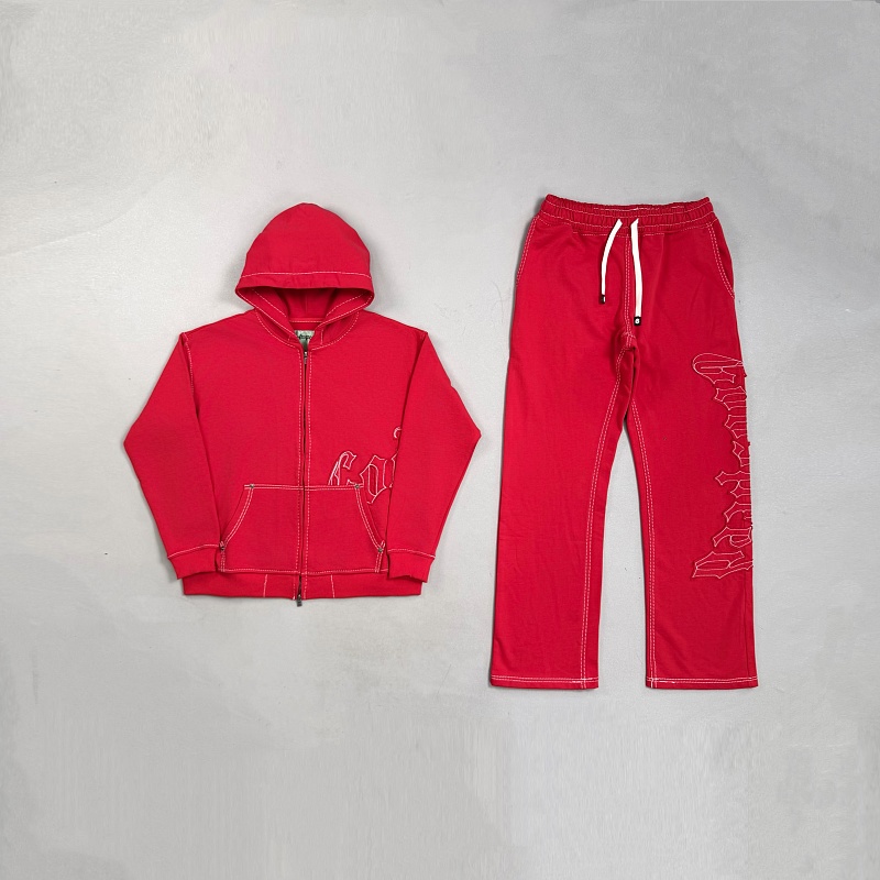 Red Godspeed Og Logo Stitched Sweatsuit 4