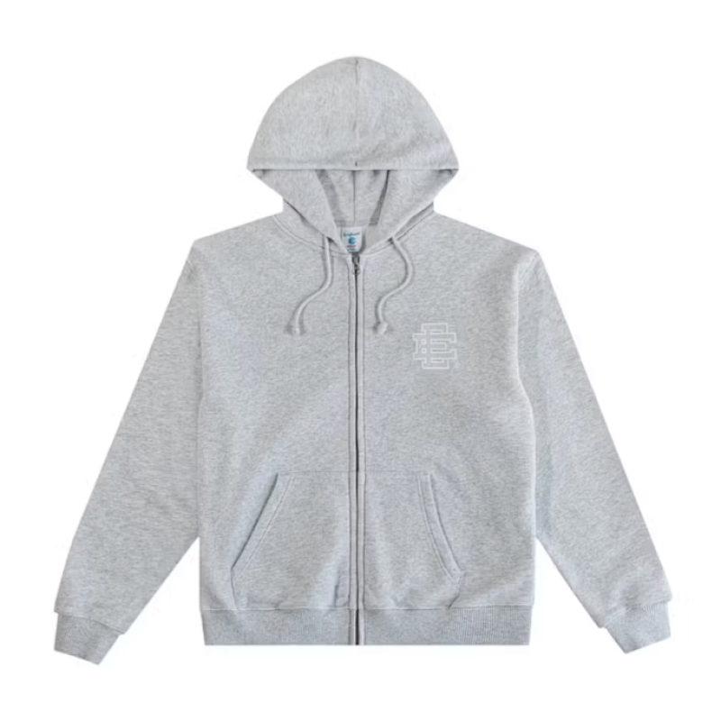 Ee Basic Zip Up Hoodie Fw24 Grey/White 3