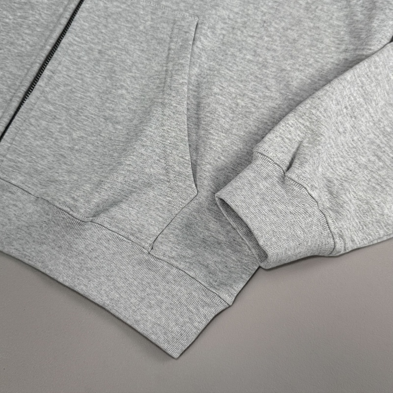 Ee Basic Zip Up Hoodie Fw24 Grey/White 10