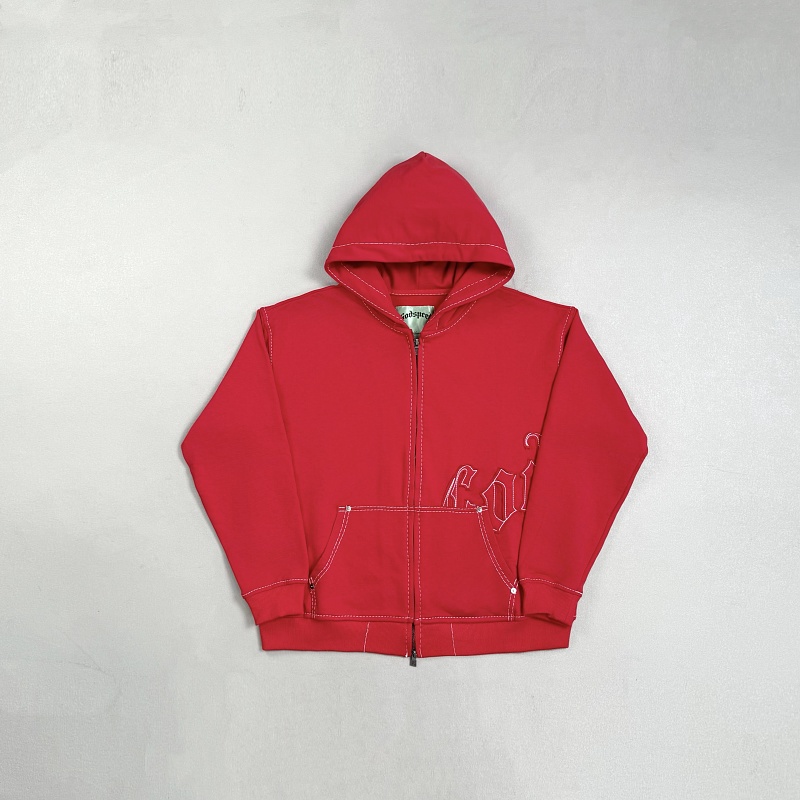 Red Godspeed Og Logo Stitched Sweatsuit 5