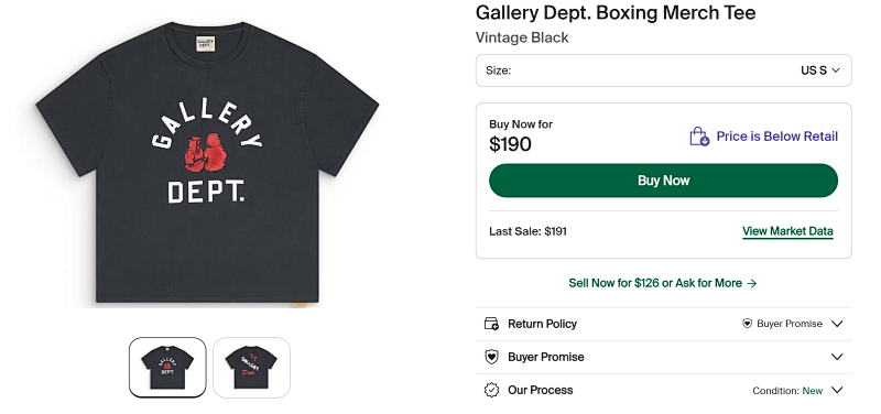 Gallery Dept. Boxing Merch Tee