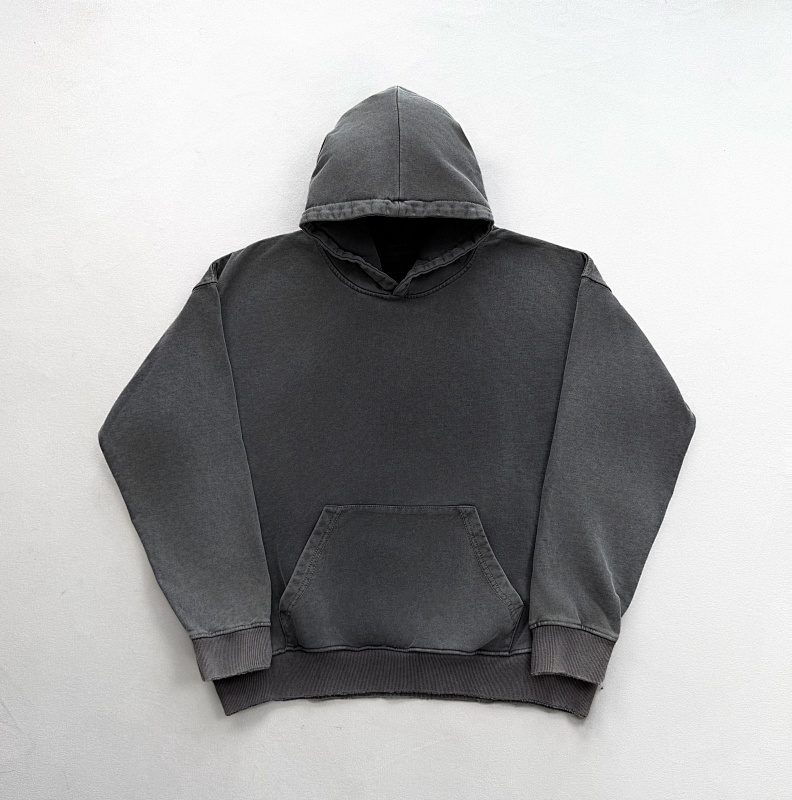 💦Washed Blank Hoodie Black
