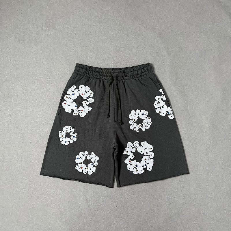 Rhinestone Cotton Wreath Shorts 4