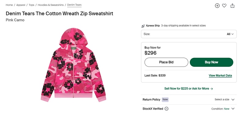 Denim Tears Camo Zip Sweatshirt 4
