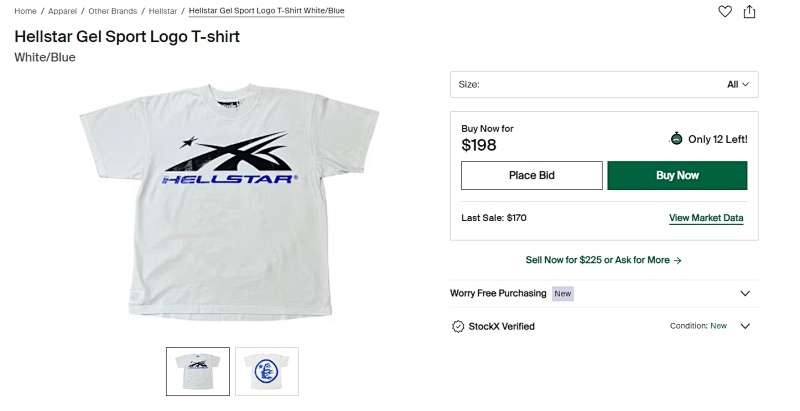 Hell Star Sport Logo Gel T-shirt 2