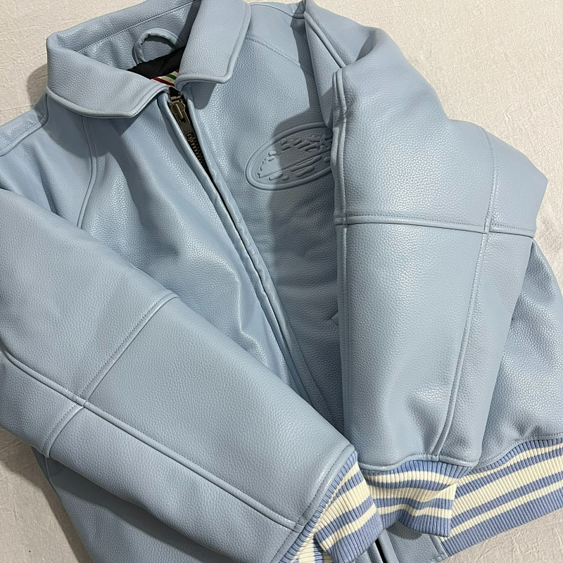 Crt*zr Blue Leather Jacket ——in Stock 8