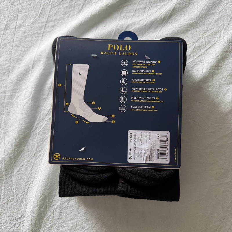 Rl6 Pacs Towel Socks 8