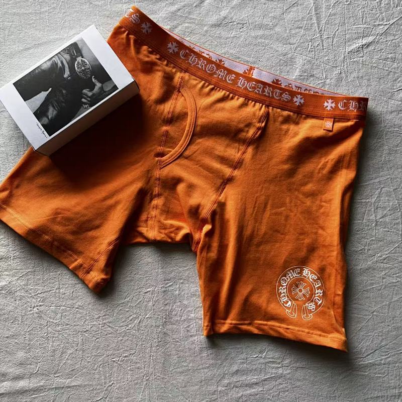 Chr Hearts New Underwear Boxer Brief Orange Long & Short ——perfect Quality 2