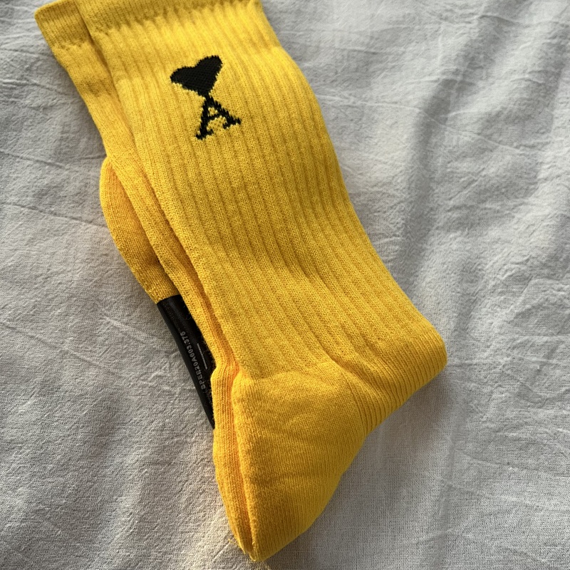 Ami Yellow Towel Socks 4