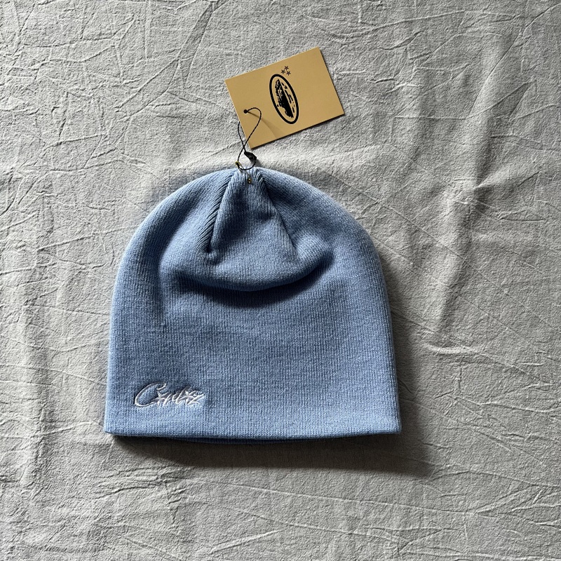 Co Sky Blue Small Embrodiery Logo Beanie 3