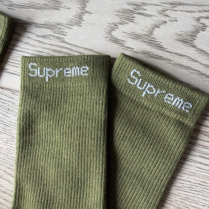 Su* Army Green Towel Socks 2 Pairs A Set 2