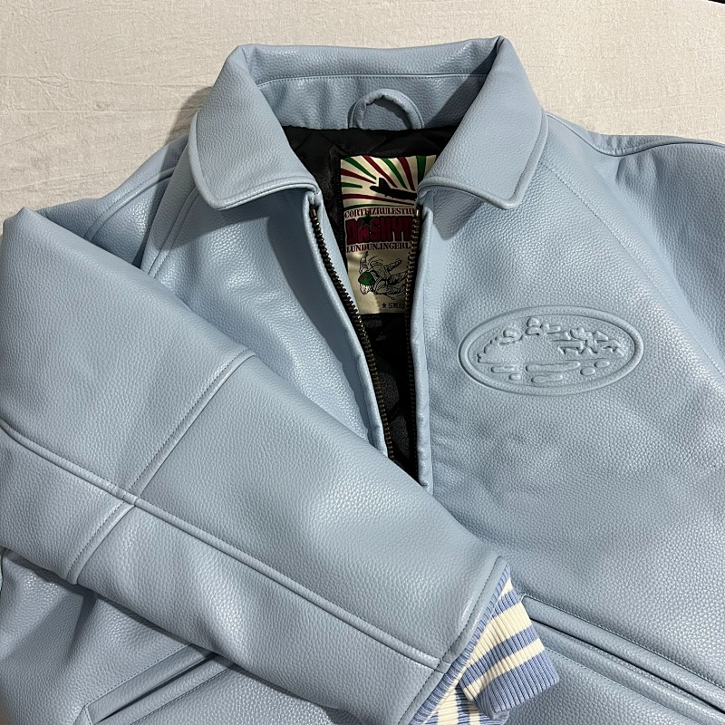 Crt*zr Blue Leather Jacket ——in Stock 5