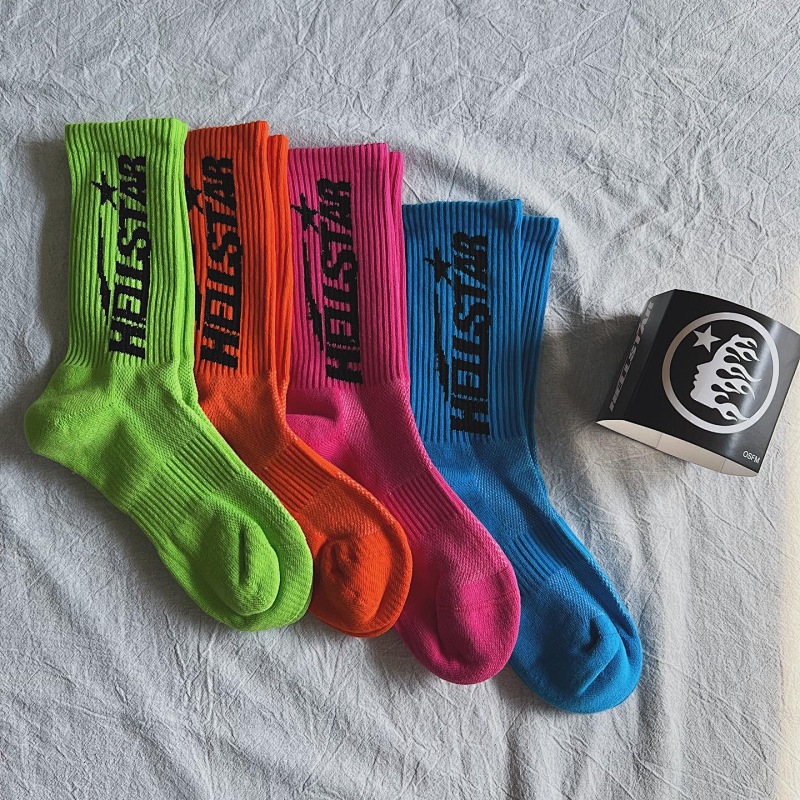 Hellstar Colorful 4 Pacs A Set Socks With Orianigal Packainge 4