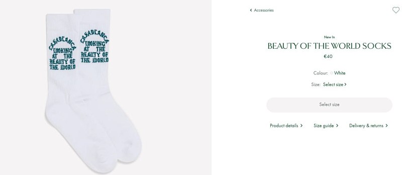 Casablanca Casa Towel Socks -Beauty Of The World Socks 2