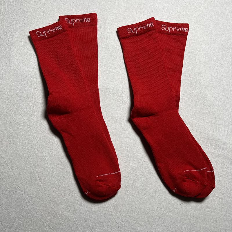 Su* Red Towel Socks 2 Pairs A Set 2