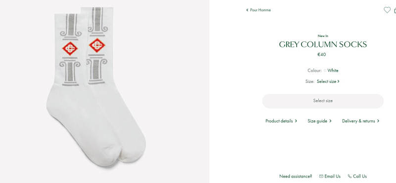 Grey Column Socks 5