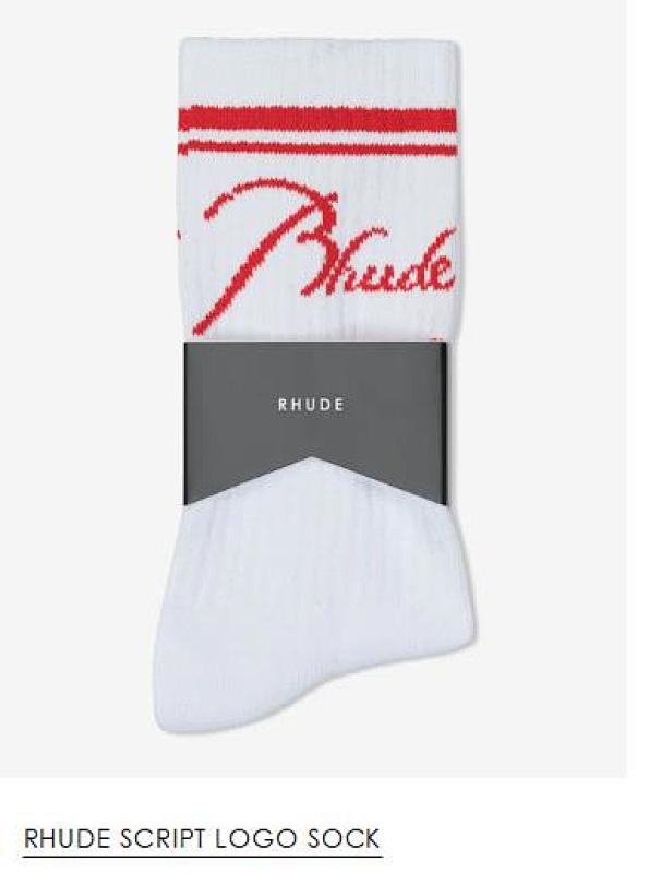 2024 Rhude Script Logo Sock 3