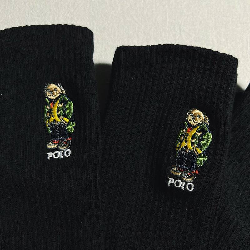 Pl Bear Towel Socks 100% Cotton 10