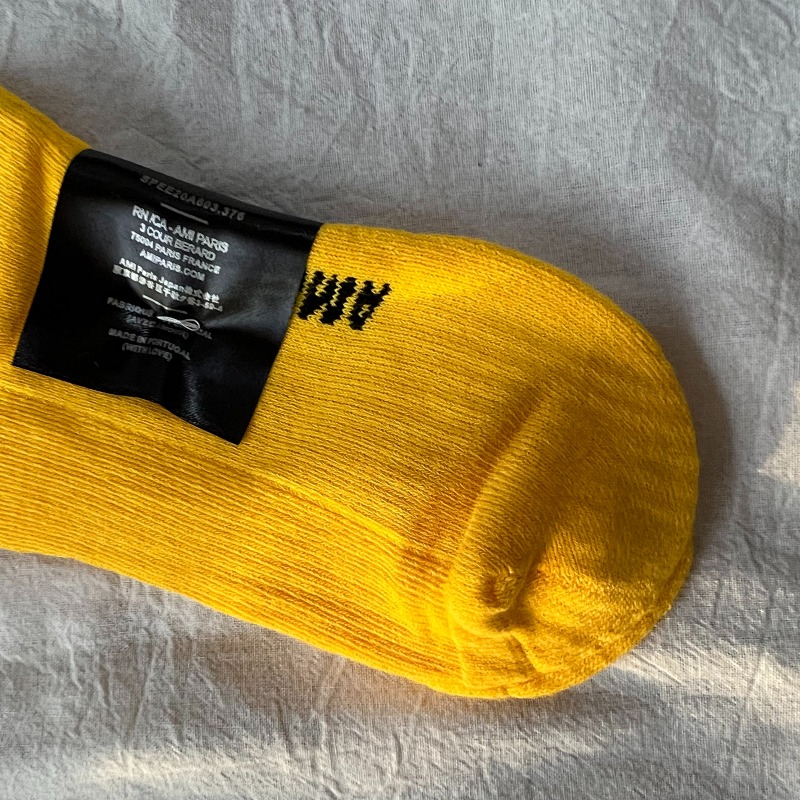 Ami Yellow Towel Socks 5