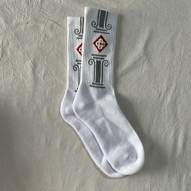 Grey Column Socks