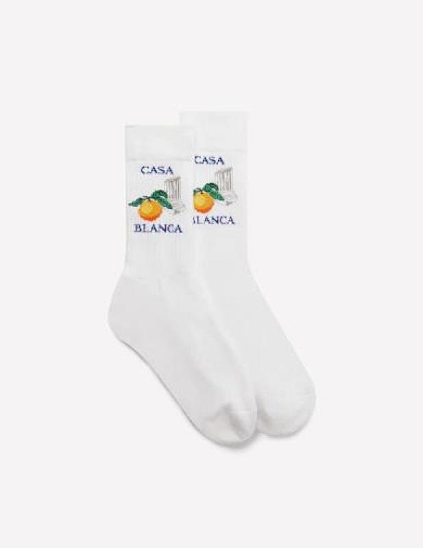 Orange Casa Column Socks 5