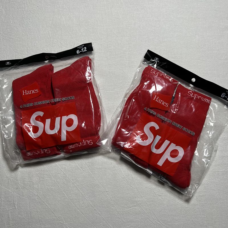 Su* Red Towel Socks 2 Pairs A Set 5