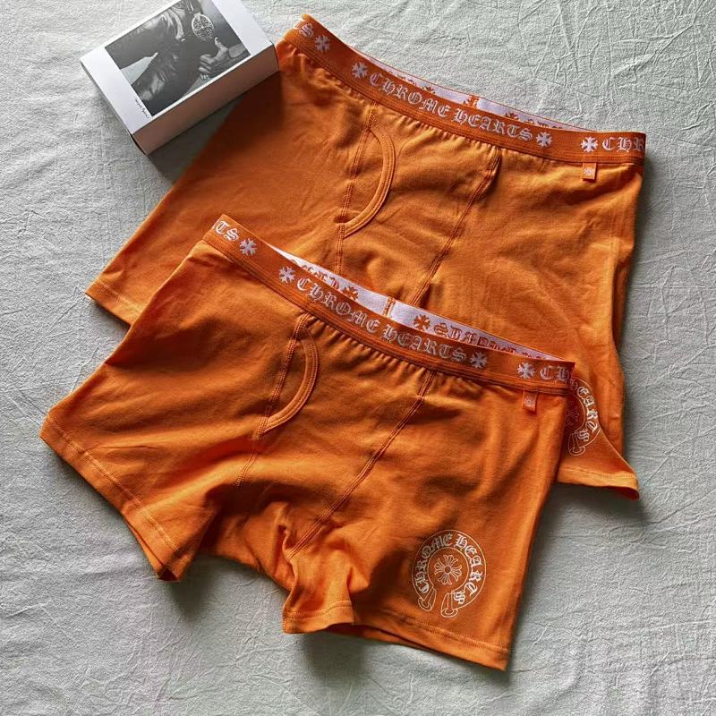 Chr Hearts New Underwear Boxer Brief Orange Long & Short ——perfect Quality