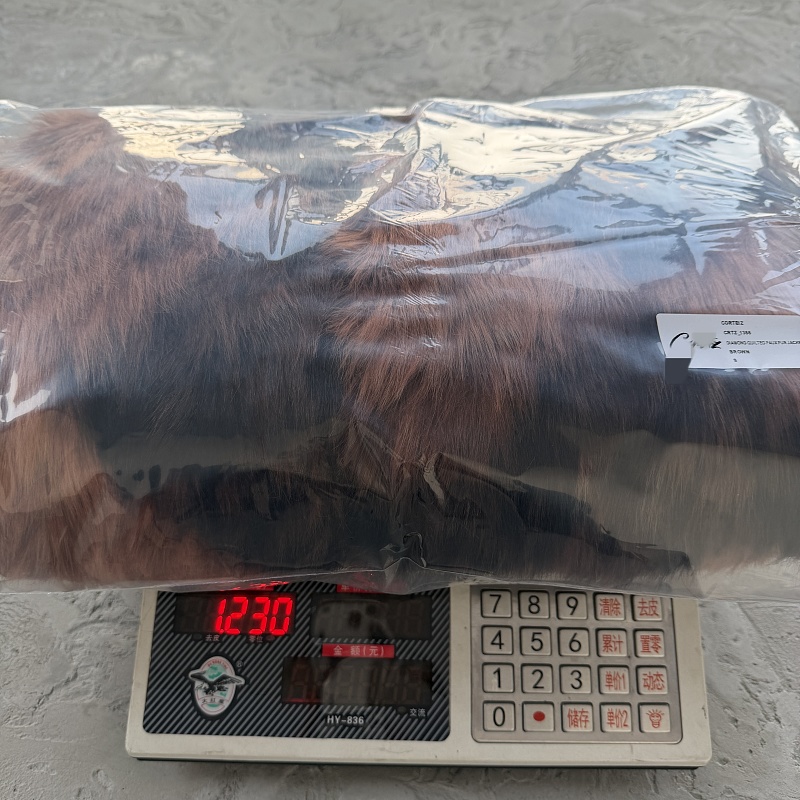 159¥ Faux Fur Hooded Jacket-brown
