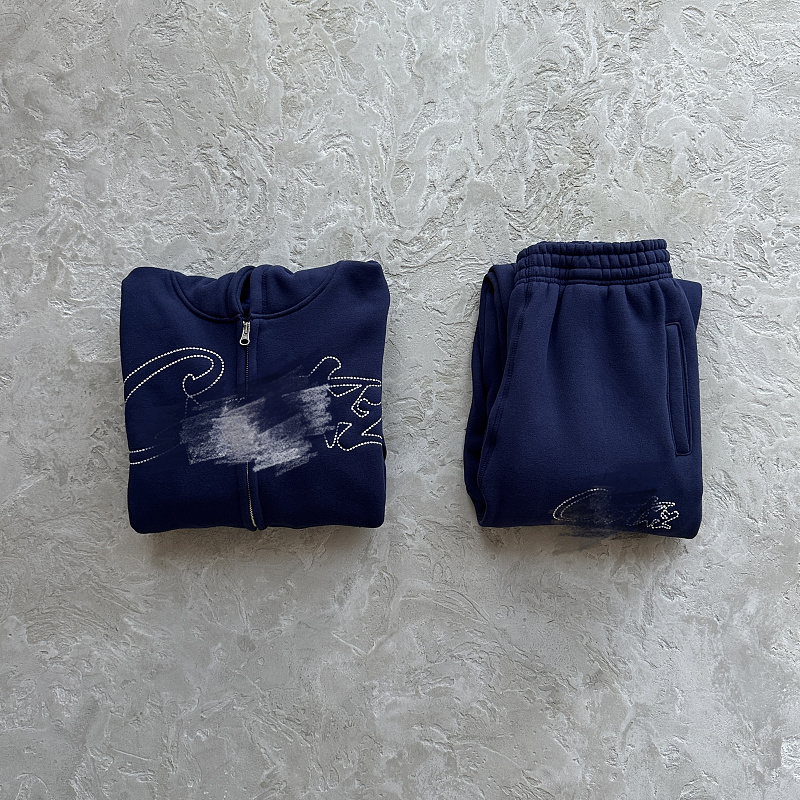 178¥THICK Stitch Allstarz Zip Set [navy]