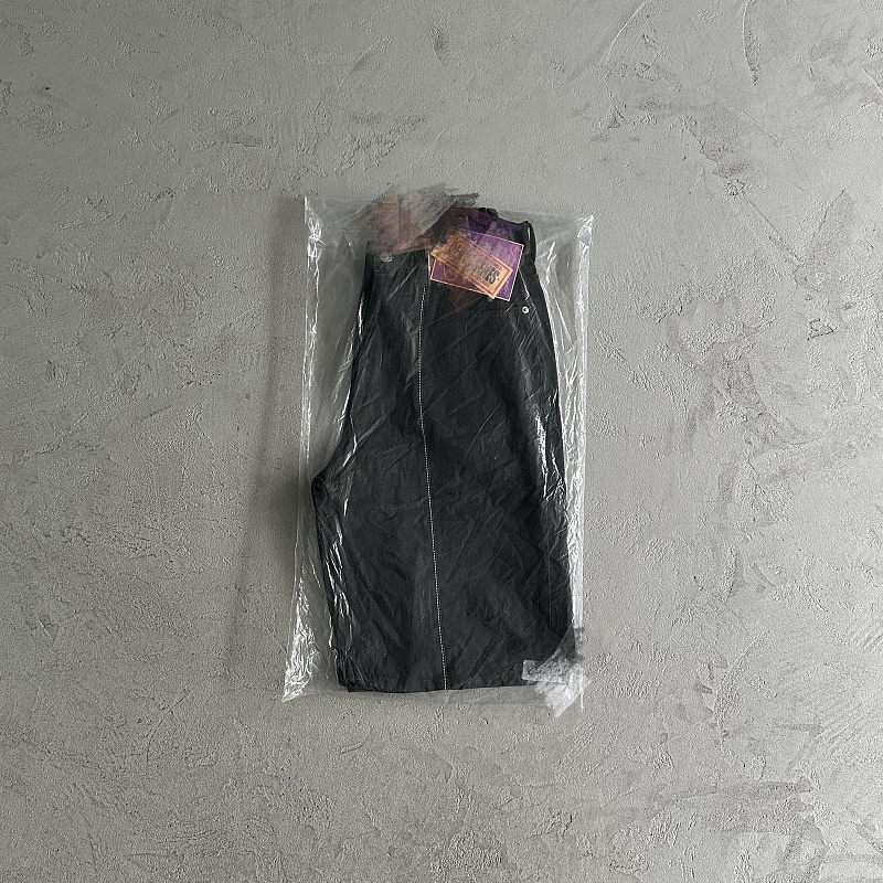 215¥denim Shorts Jeans-black