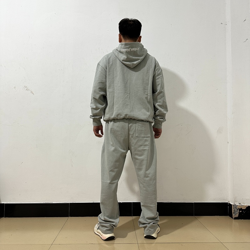 Stone Grey - Zip Up Hoodie & Straight Leg Sweatpants · 4