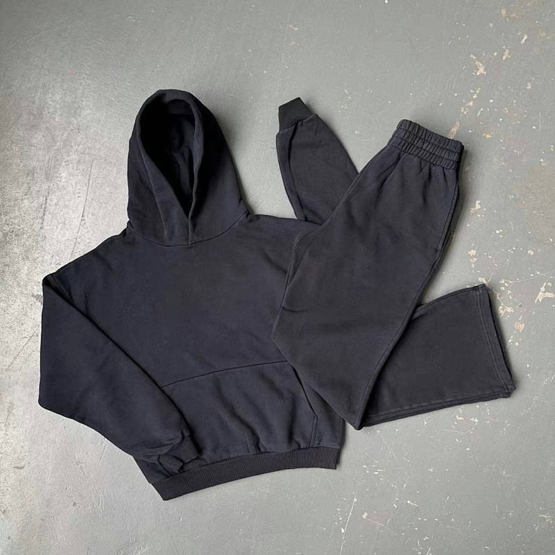 ➕209 Basic Washed Black Hoodie &Pants · 6