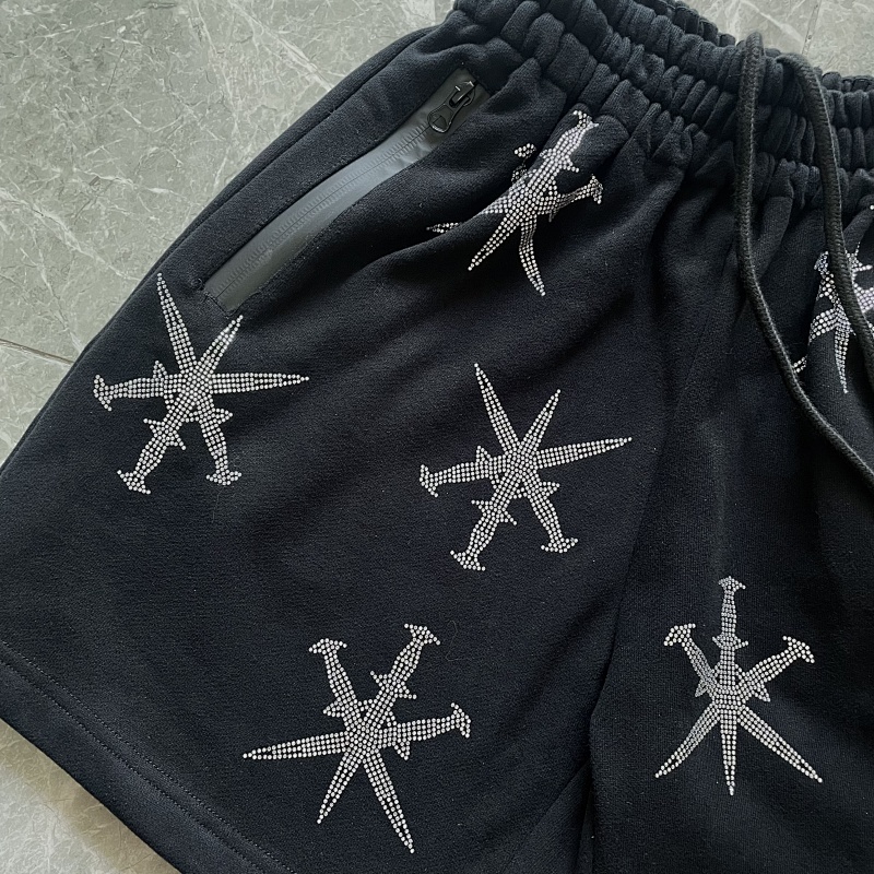 Unknown London Dagger Rhinestone Shorts · 6