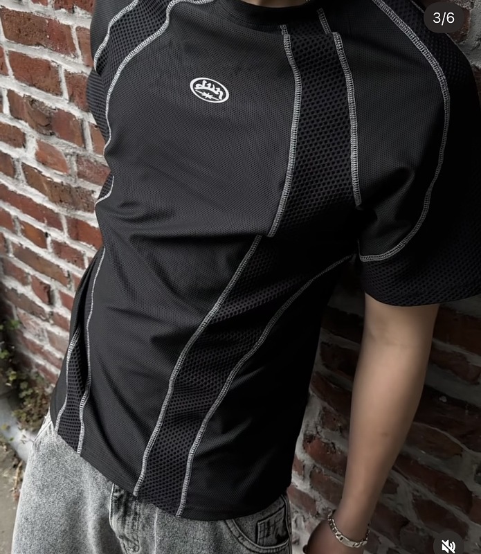 Divin… Tech Lines T-Shirt|Black|Grey