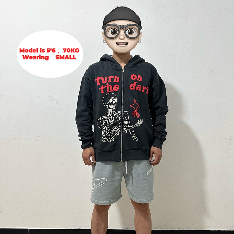 2.0 Turn On The Dark Skeleton Zip Up Hoodie · 5