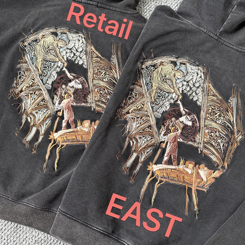 235¥ Vescartes Michelangelo Hoodie|washed Black · 2