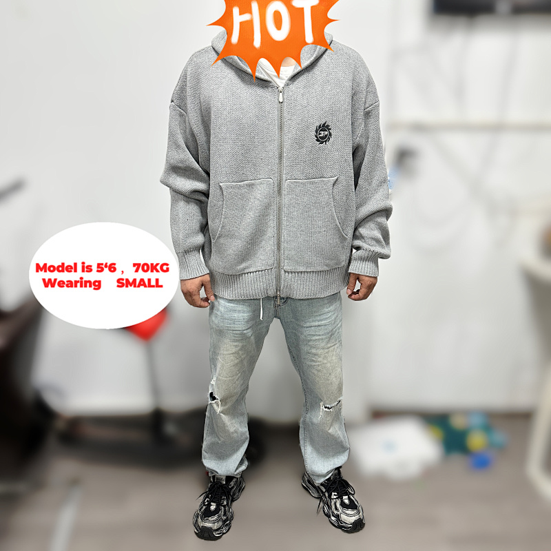 Knit Zip Up Hoodie · 2