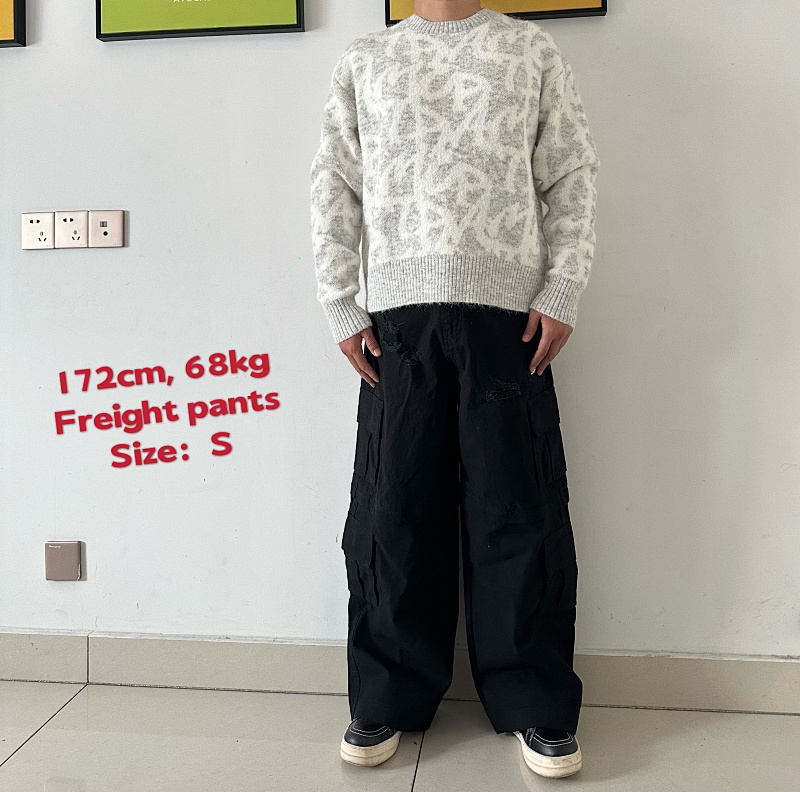 279¥ Bpm-Cargo Pants|Washed Black