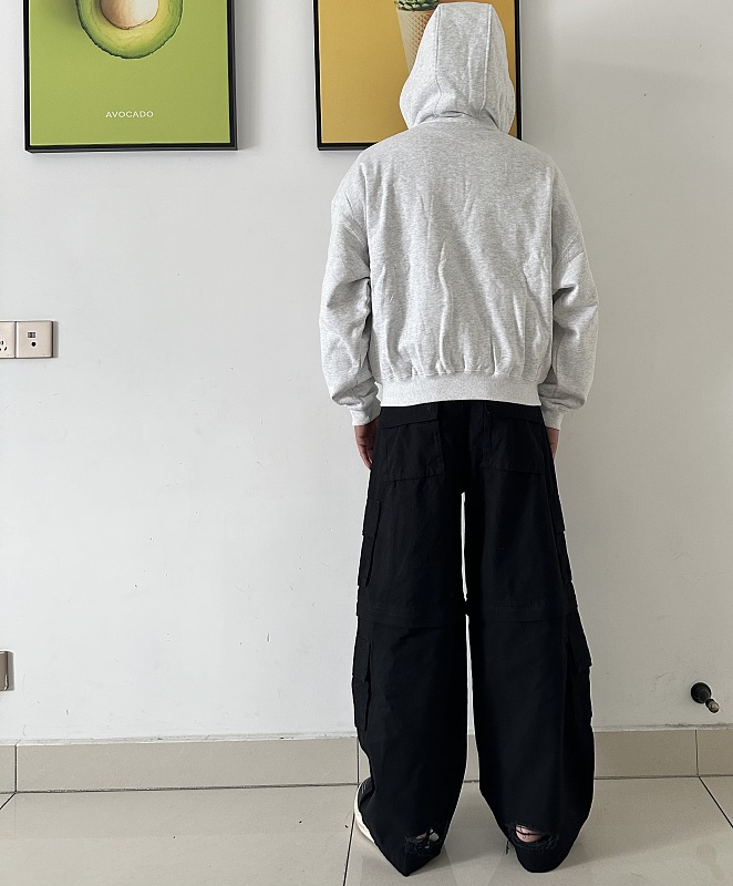220¥ Akimbo-Zip hoodie｜Grey · 2