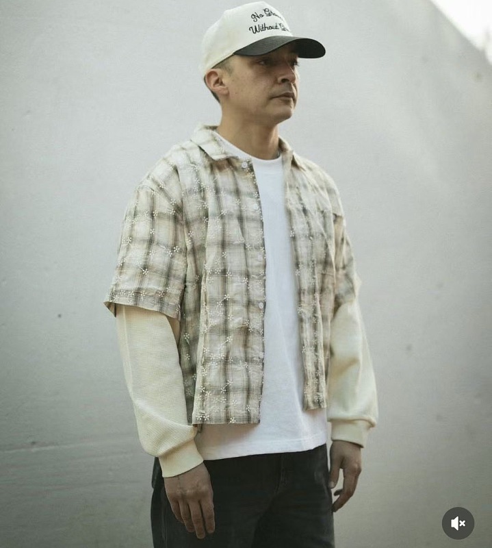 Vitesse Embroidered Long-sleeved Shirt ｜Brown